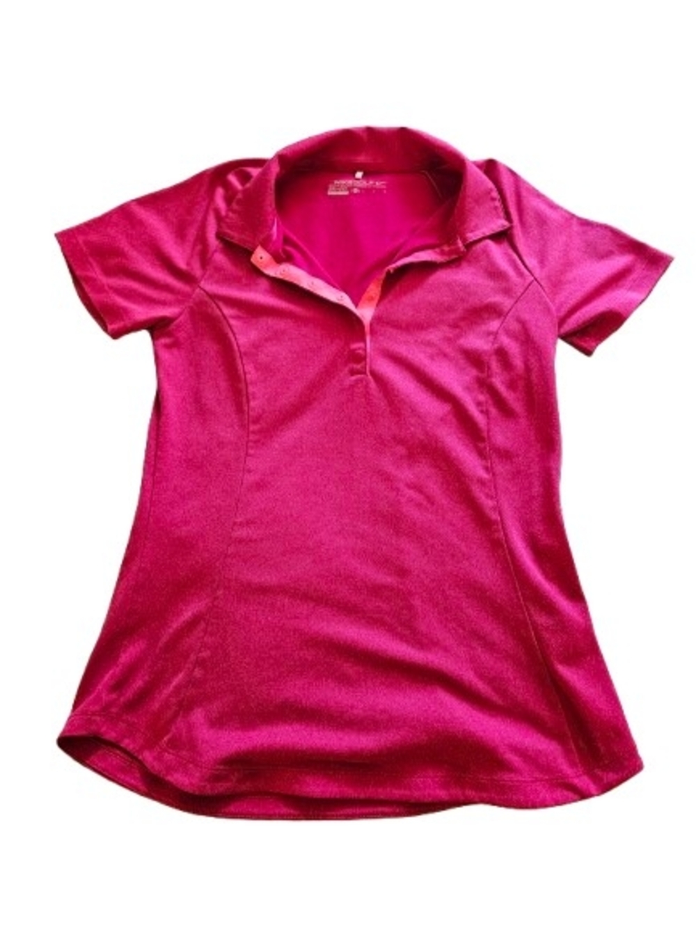 Nike Golf Dri-FIT‎ Polo Womens M Hot Pink Fuchsia Short Sleeve Athletic